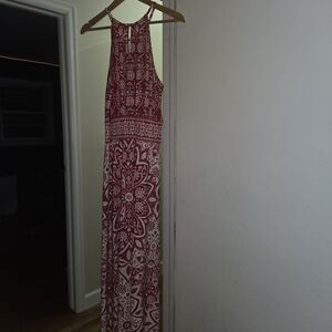 London Times Red and White Maxi Dress